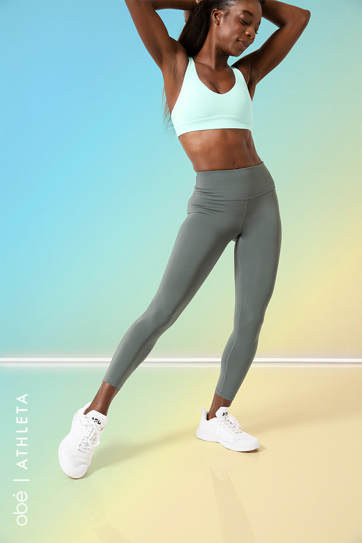 obé x Athleta Elation Train 7/8 Tight, Metropolis Grey