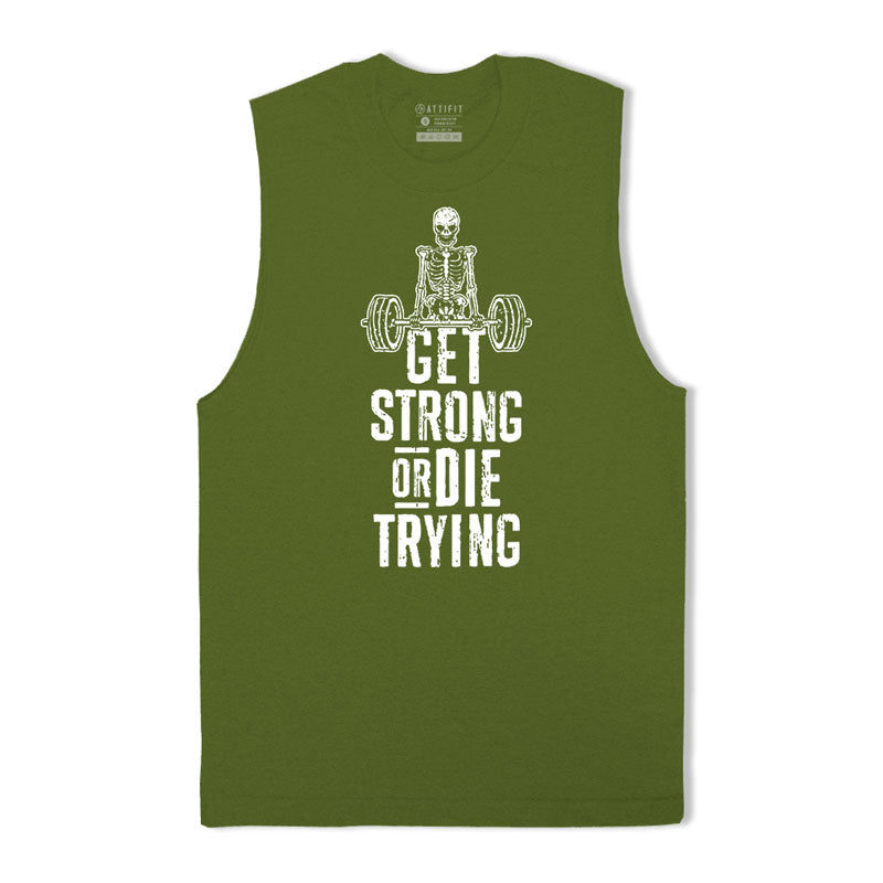 Cotton Get Strong Graphic Men's Tank Top