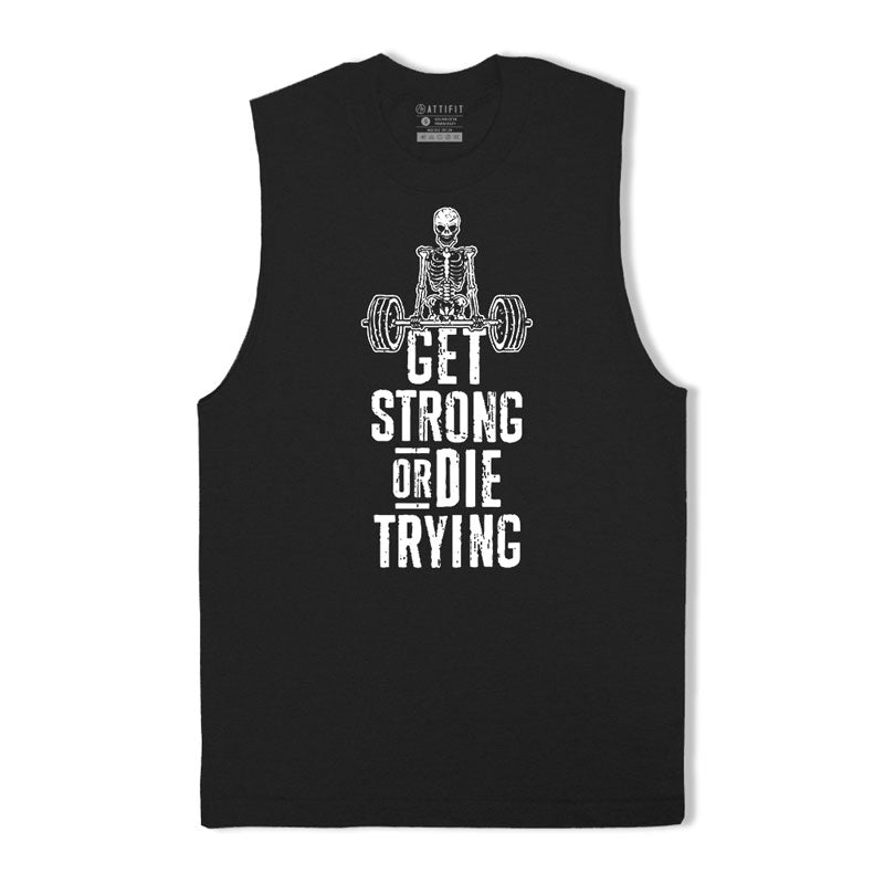 Cotton Get Strong Graphic Men's Tank Top