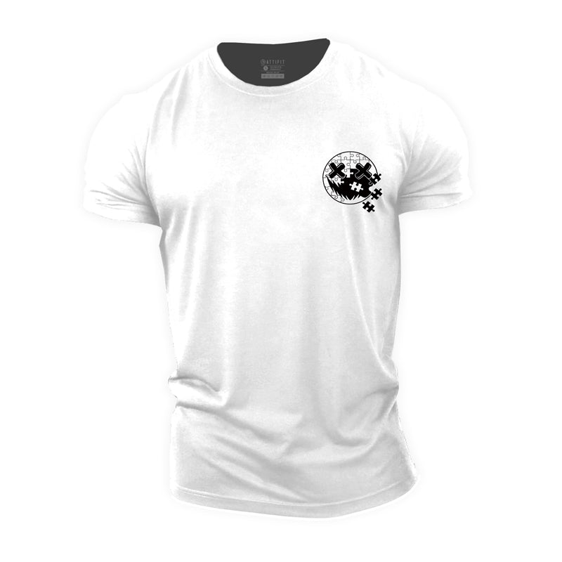 Cotton Smile Puzzle Graphic Men's T-shirts
