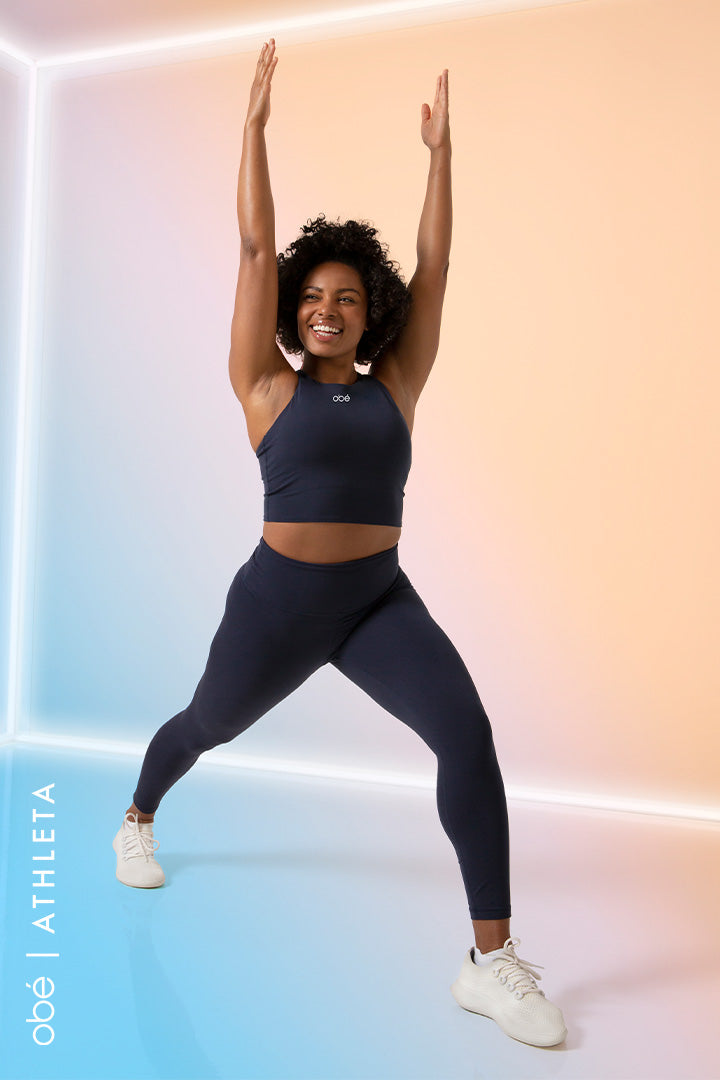 obé x Athleta Ultra High Rise Elation 7/8 Tight, navy