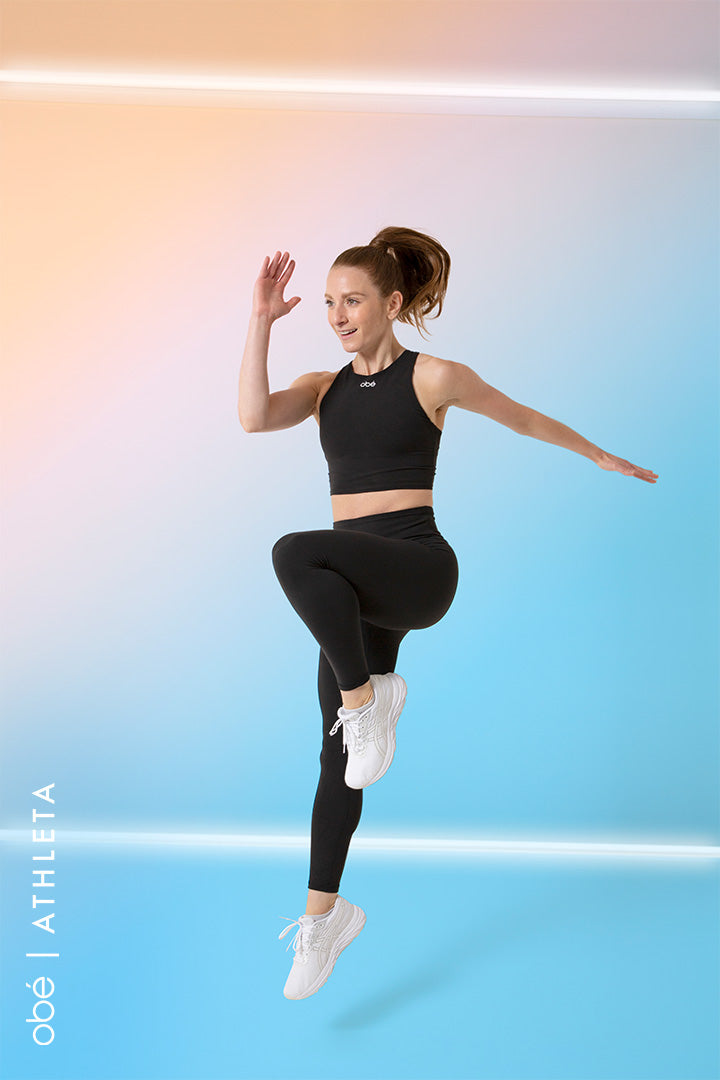 obé x Athleta Conscious Crop (D-DD), black