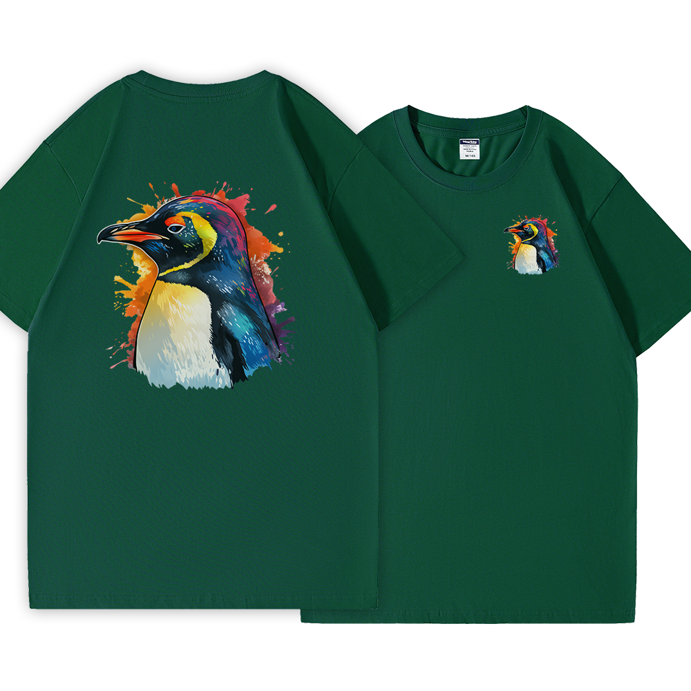Rainbow Penguin Cotton Tee
