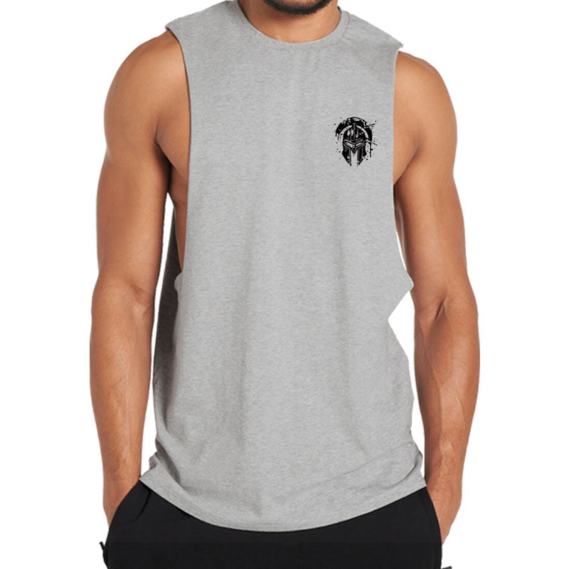Cotton Spartan Graphic Men's Tank Top