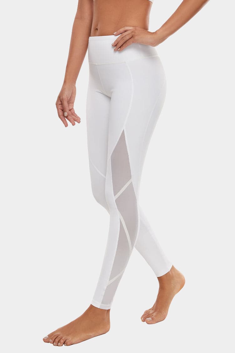 Vutru High-Waist Mesh Stitching Leggings
