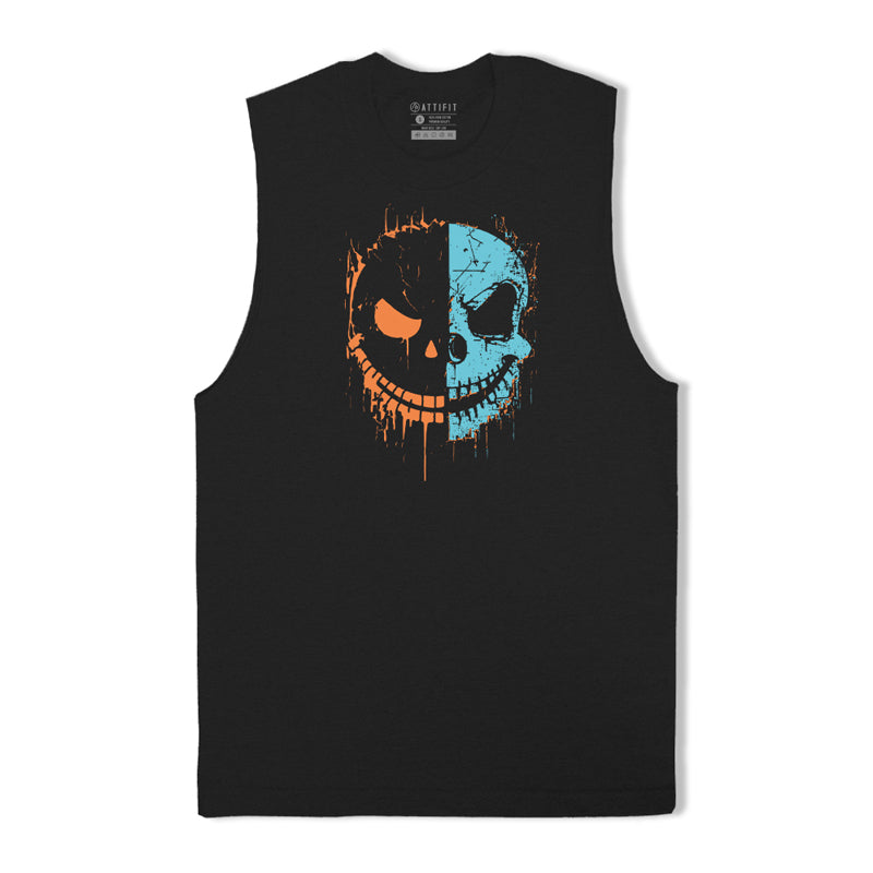 Skull Stitching Graphic Men's Tank Top