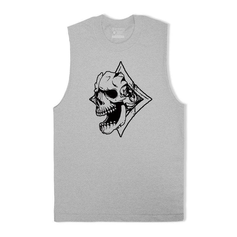 Cotton Skull Graphic Men's Tank Top