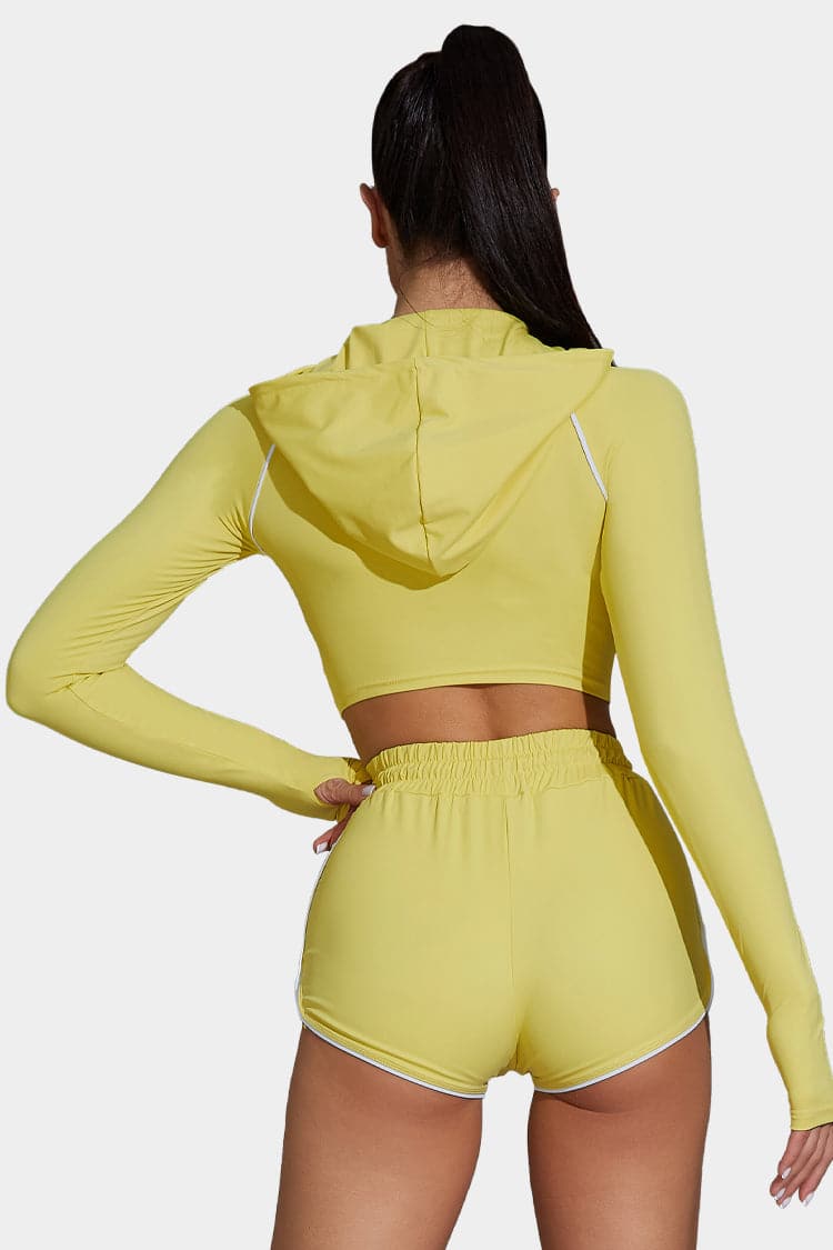 Vutru Ruched Knot Hooded Sports Set