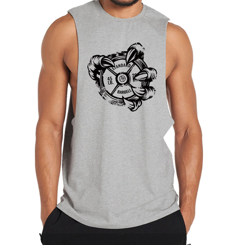 Beast Paw Barbell Plates Graphic Men's Tank Top