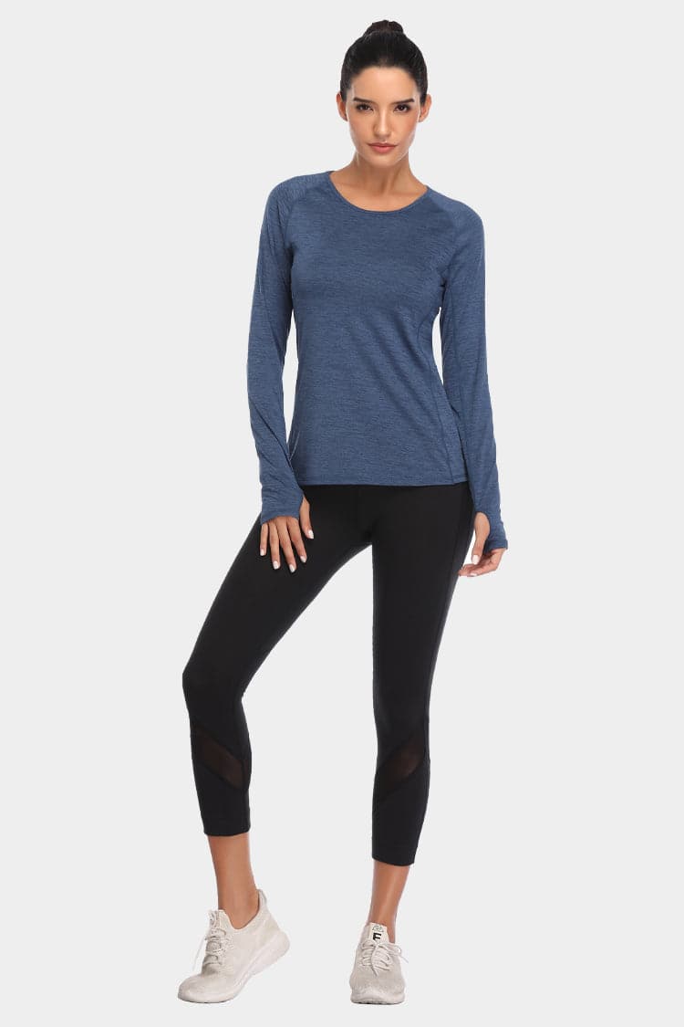 Vutru Thumb Holes Workout Long Sleeves
