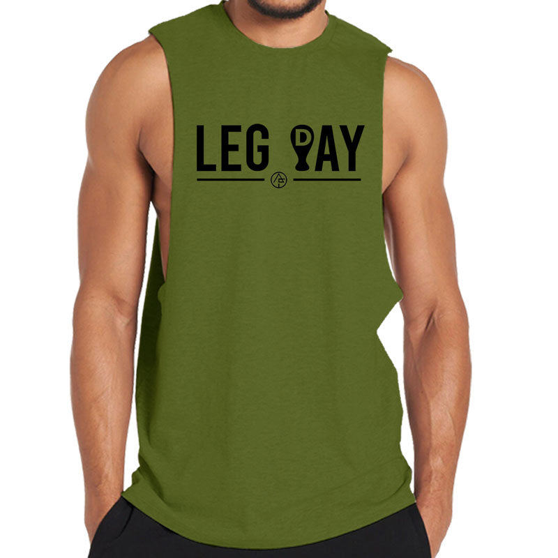 Cotton Leg Day Graphic Men's Tank Top