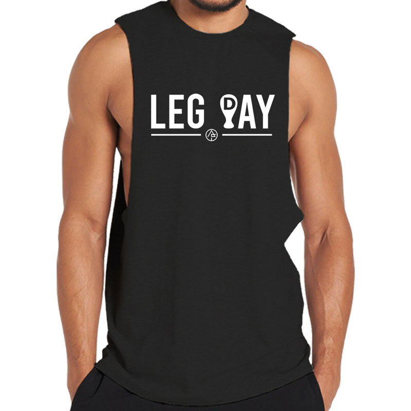 Cotton Leg Day Graphic Men's Tank Top