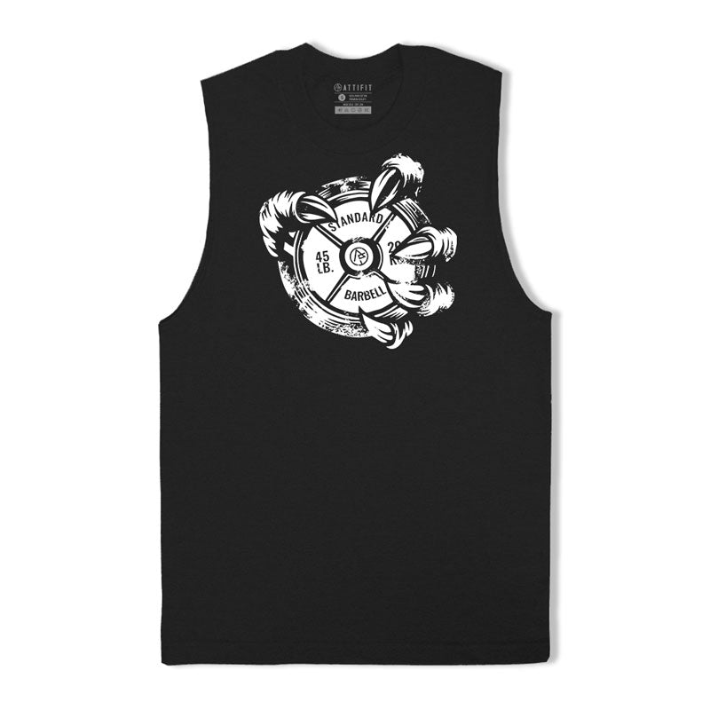 Beast Paw Barbell Plates Graphic Men's Tank Top