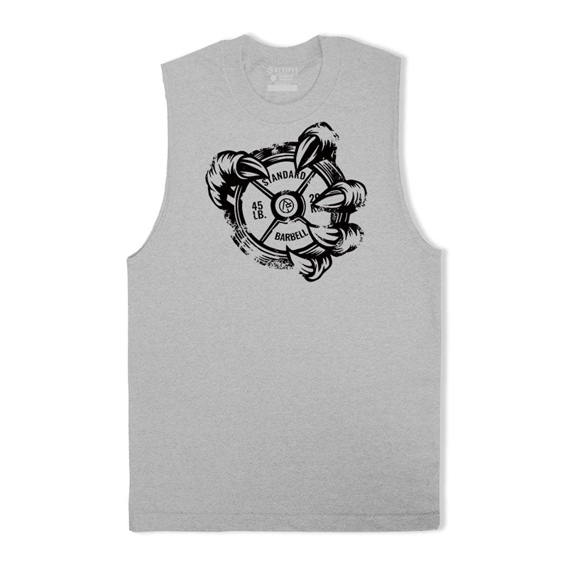 Beast Paw Barbell Plates Graphic Men's Tank Top