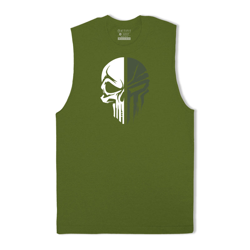 Cotton Skull Stitching Men's Tank Top