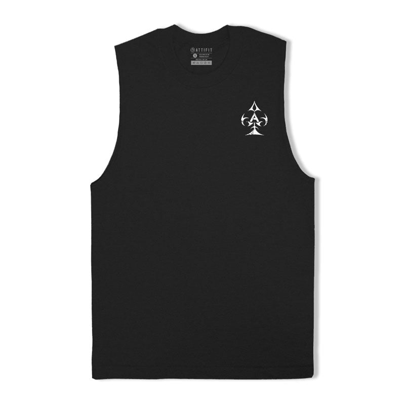 Cotton Spades Pattern Men's Tank Top