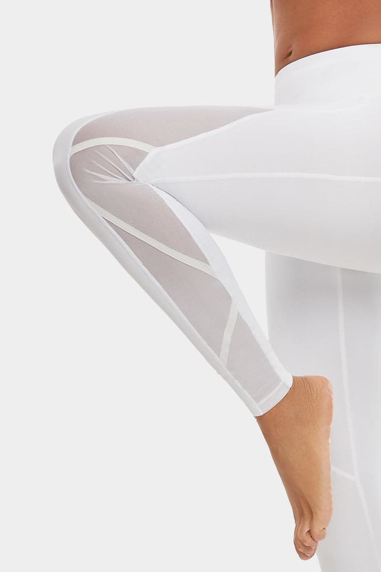 Vutru High-Waist Mesh Stitching Leggings