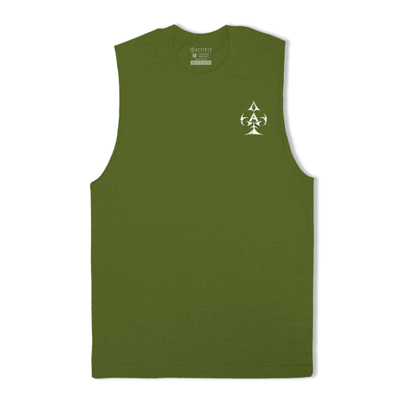 Cotton Spades Pattern Men's Tank Top