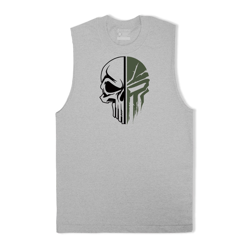 Cotton Skull Stitching Men's Tank Top