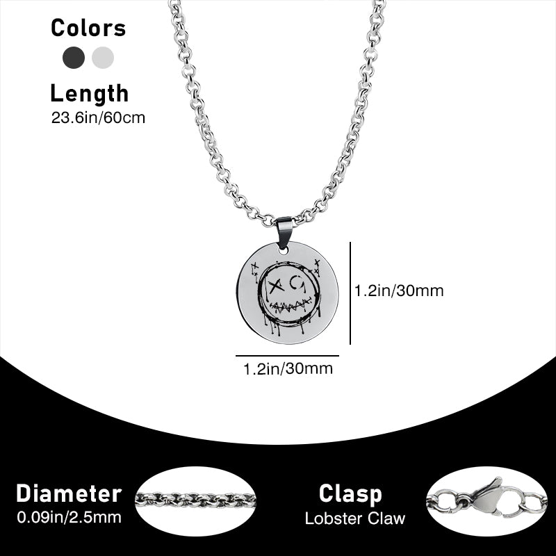 Funny Smile Titanium Steel Fitness Jewelry