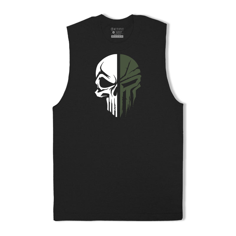 Cotton Skull Stitching Men's Tank Top