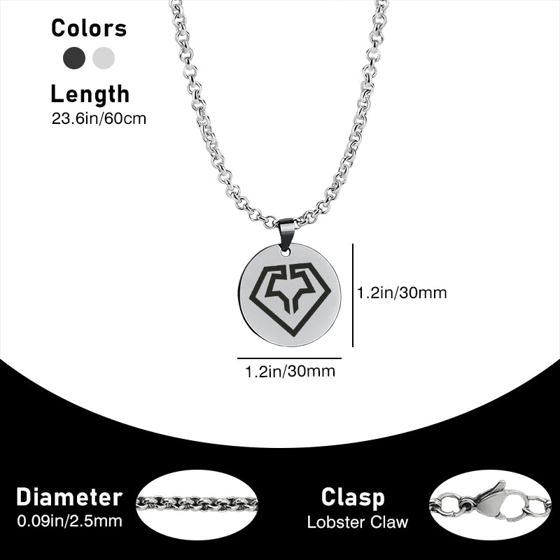 Diamond Graphic Titanium Steel Fitness Jewelry