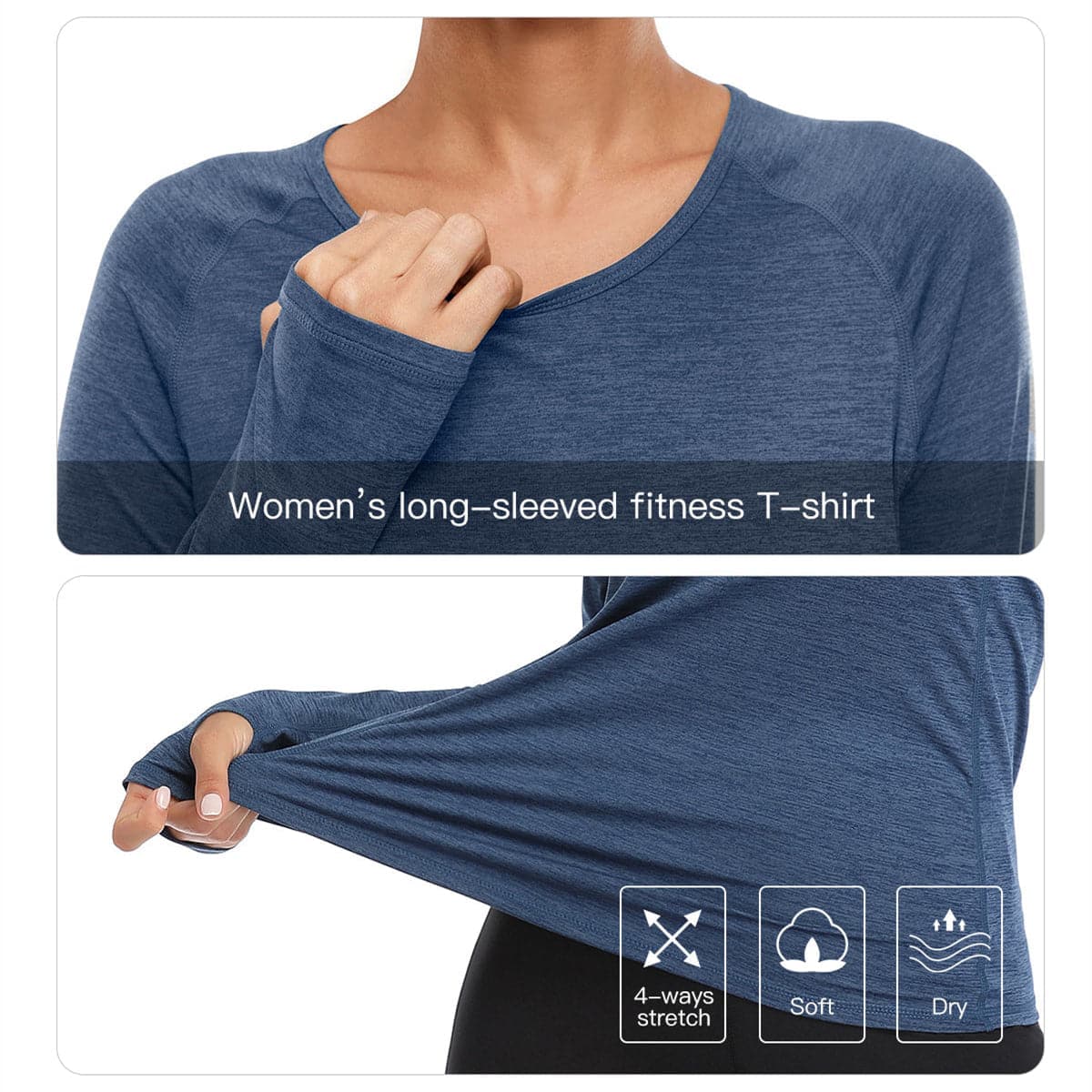 Vutru Thumb Holes Workout Long Sleeves