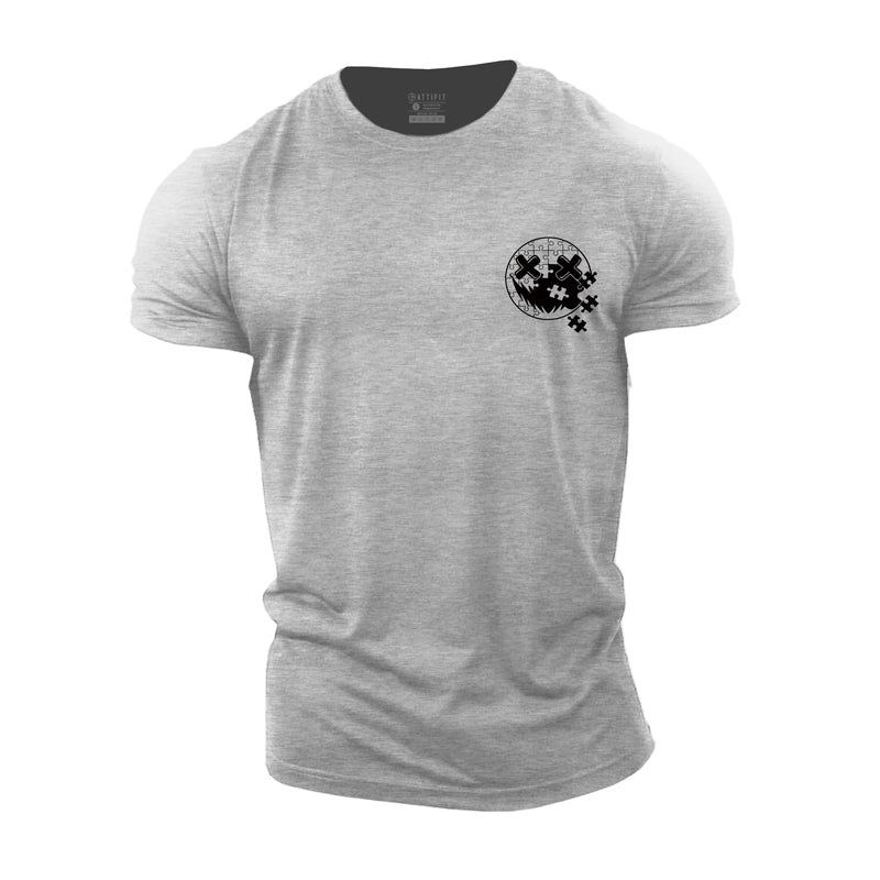 Cotton Smile Puzzle Graphic Men's T-shirts