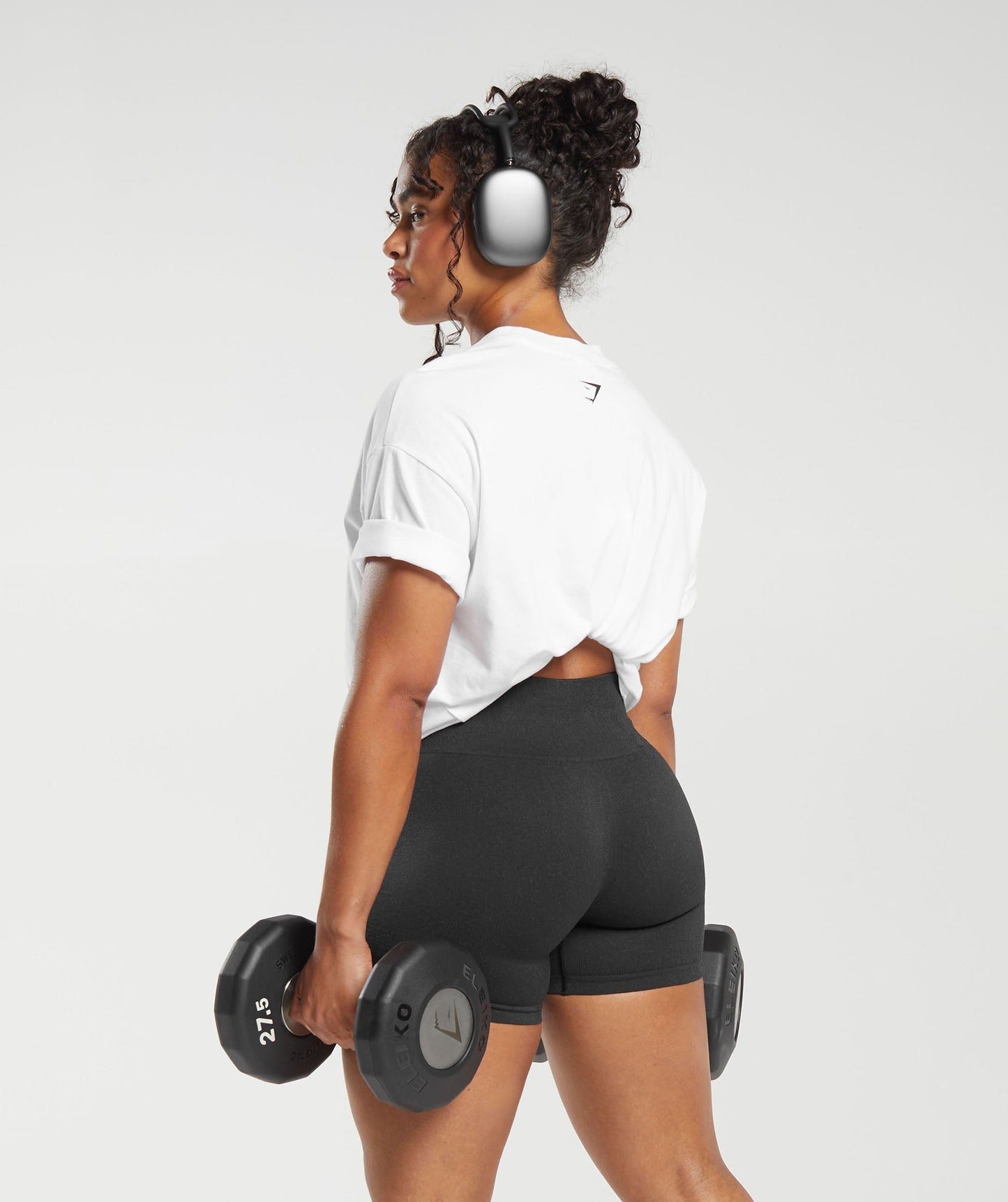 Gymshark Adapt Seamless Fleck Shorts - Black/Smokey Grey