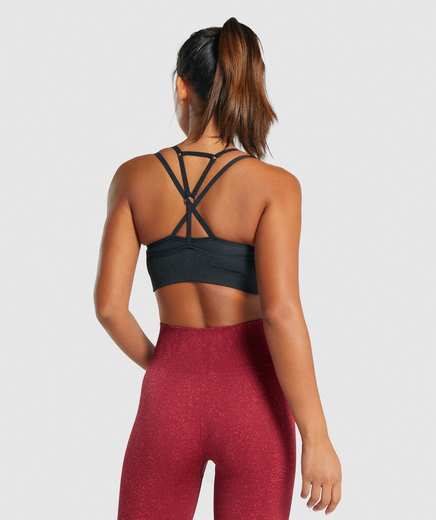 Gymshark Adapt Fleck Seamless Sports Bra - Mineral | Black