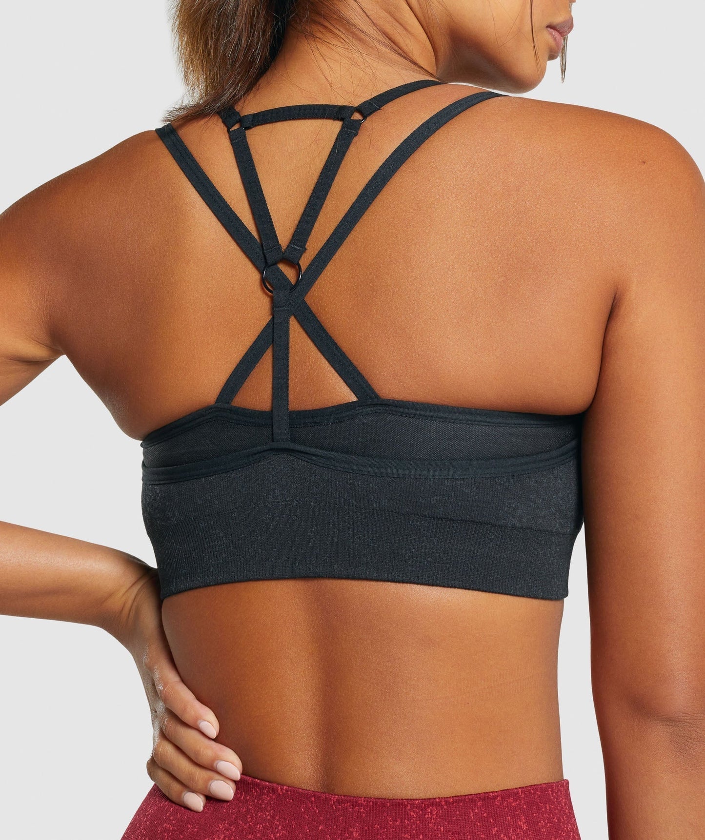 Gymshark Adapt Fleck Seamless Sports Bra - Mineral | Black