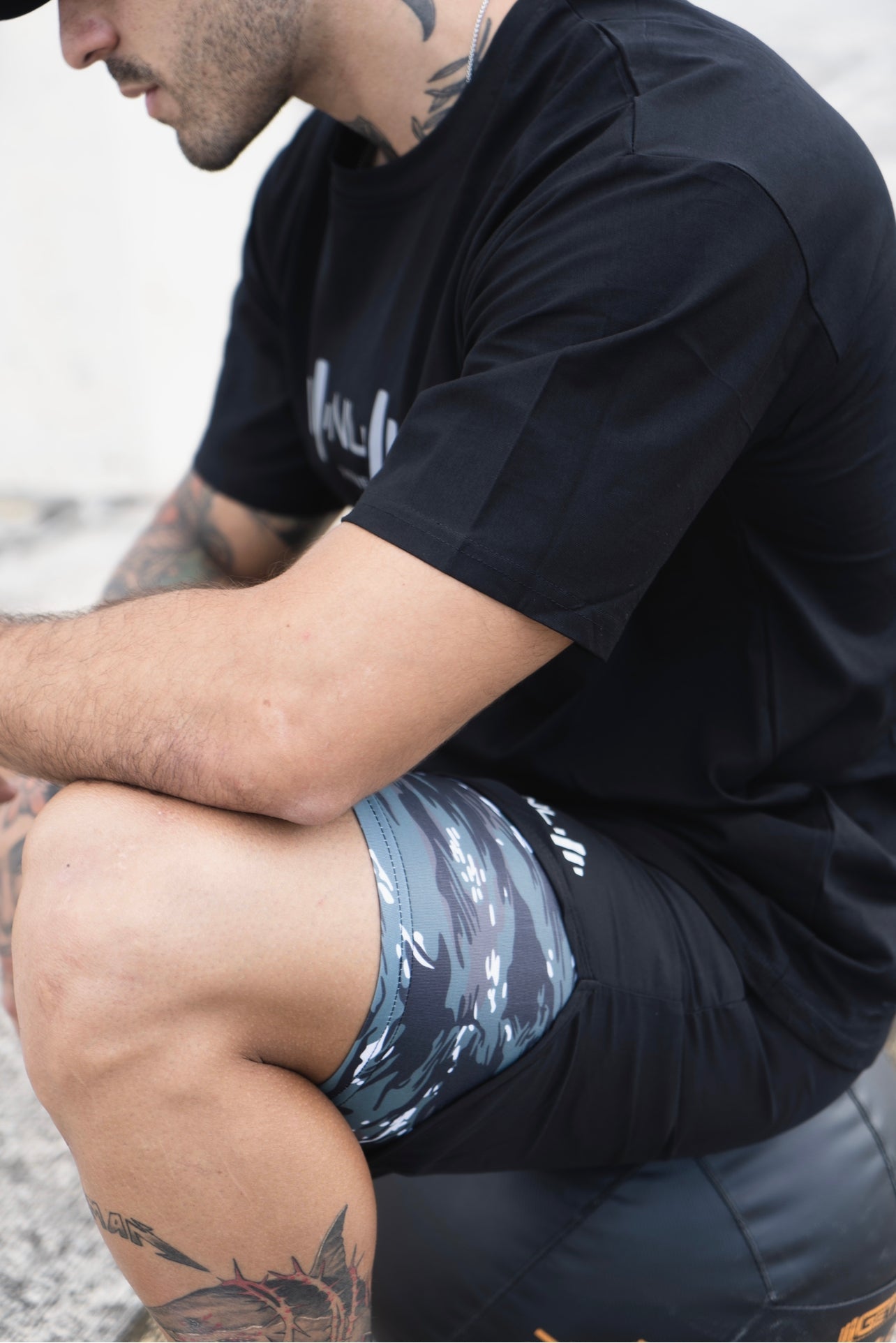 Black Camo Short
