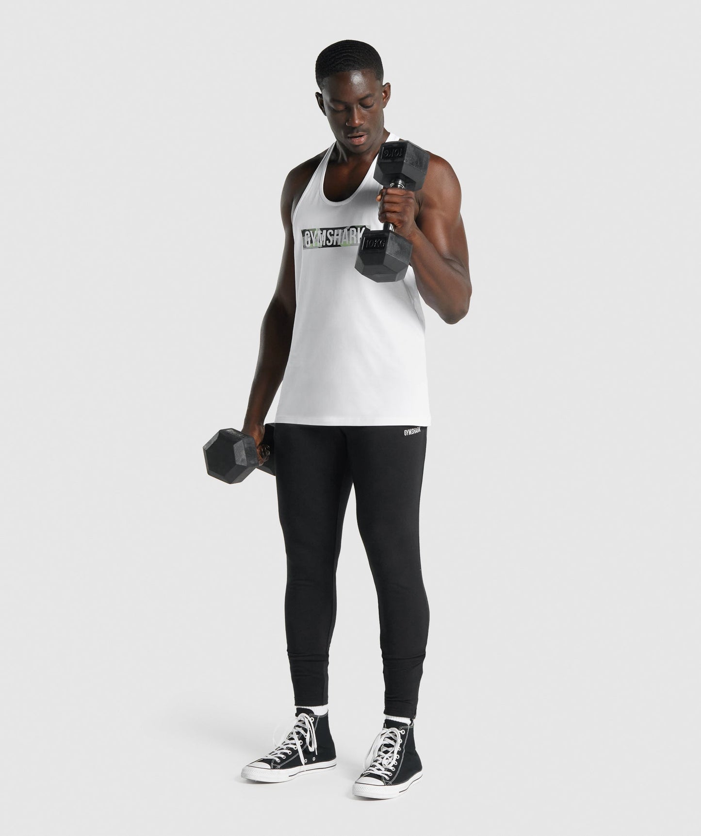 Gymshark Block Infill Stringer - White