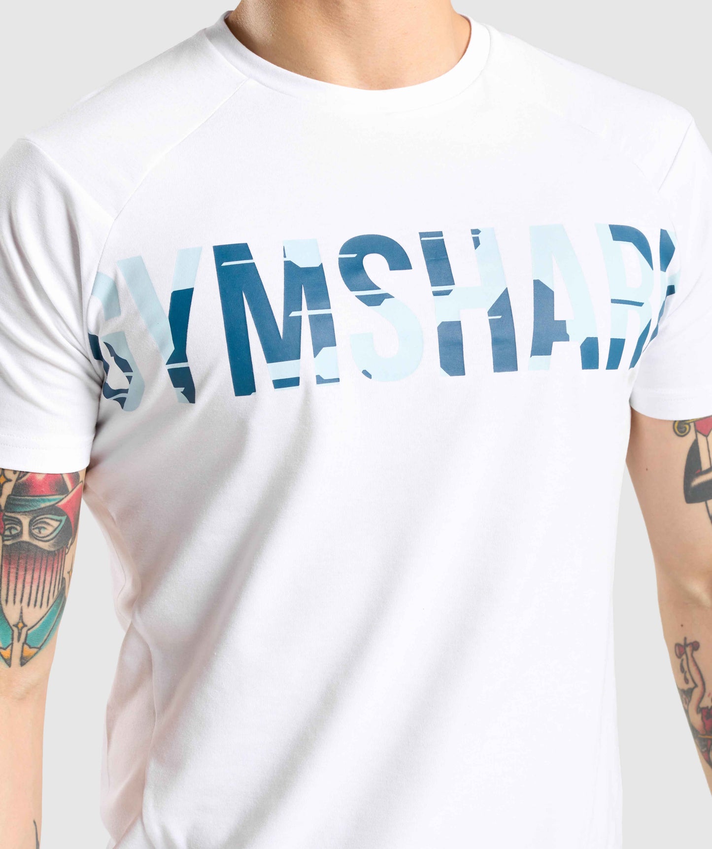 Gymshark Bold T-Shirt - White/Camo