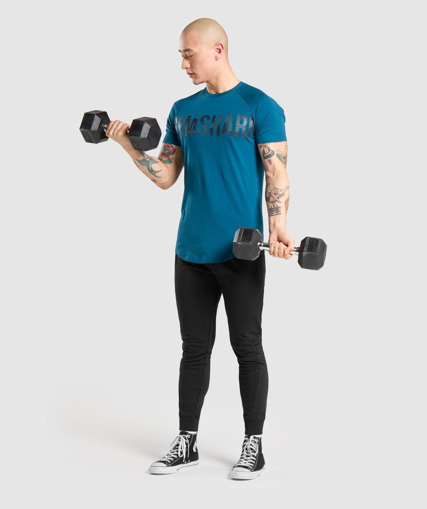 Gymshark Bold T-Shirt - Teal/Camo