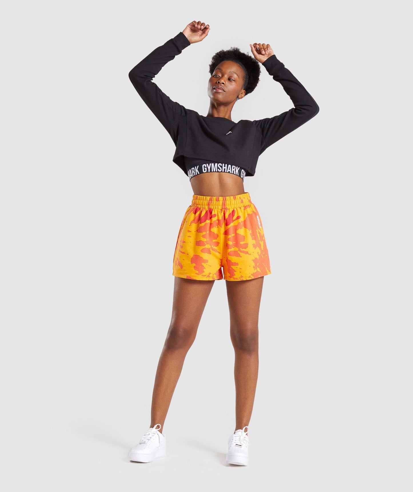 Gymshark Colour Burst Shorts - Orange Print