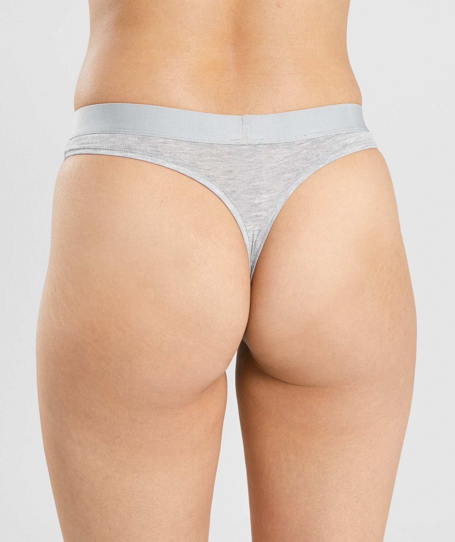 Gymshark Cotton Thong - Light Grey Marl