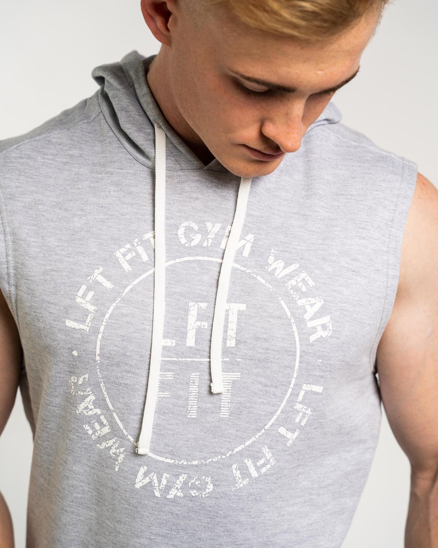 LFTFIT Distressed Circle Sleeveless Hoodie