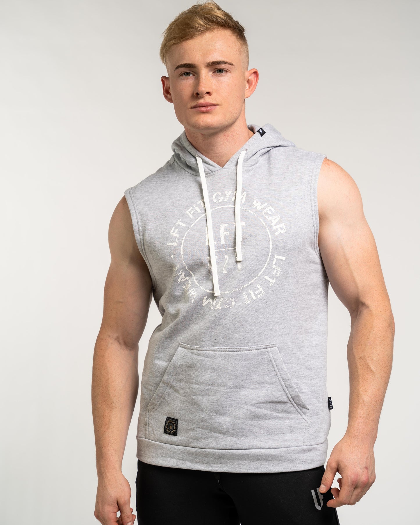 LFTFIT Distressed Circle Sleeveless Hoodie