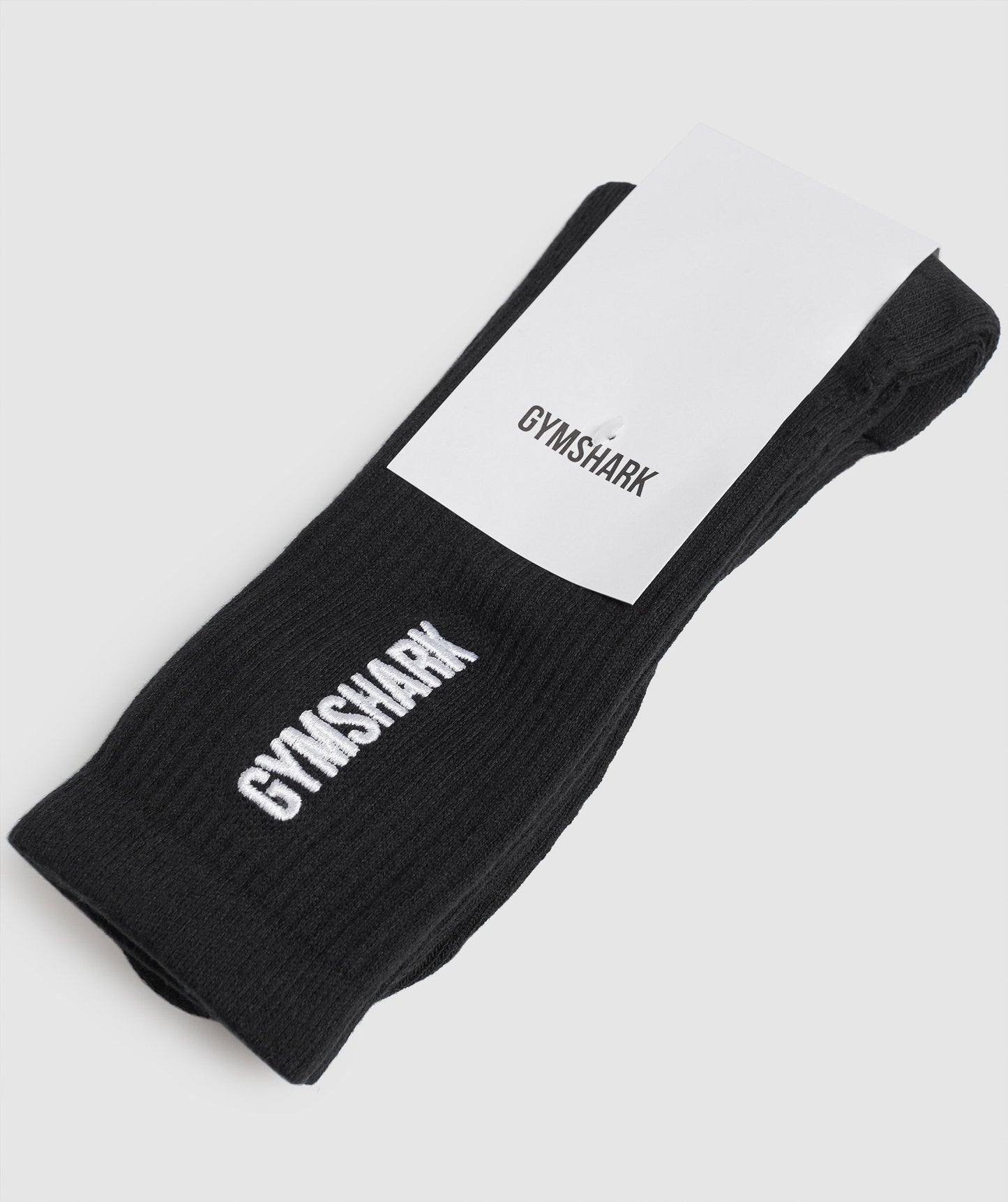 Gymshark Embroidered Logo Crew Socks - Black
