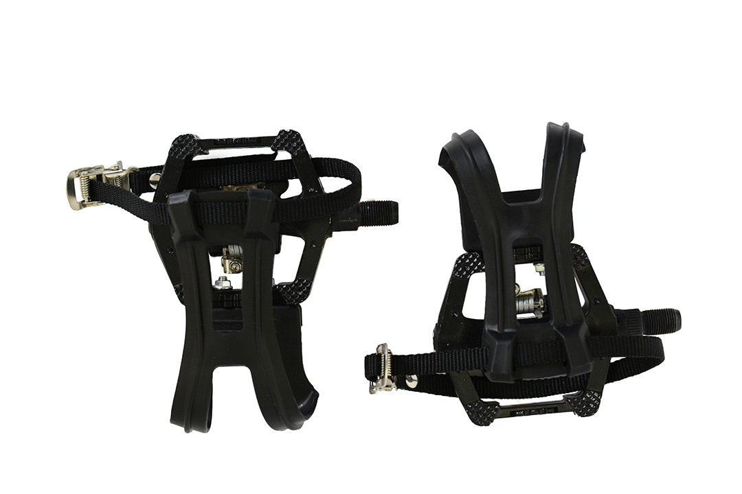 SPD Compatible Bike Pedals with Toe Cages