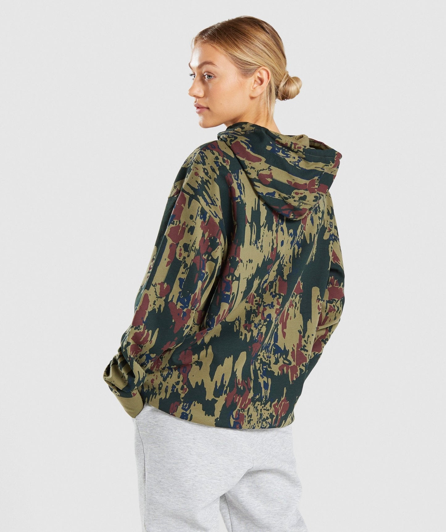 Gymshark Graphic Camo Hoodie - Dark Green Camo