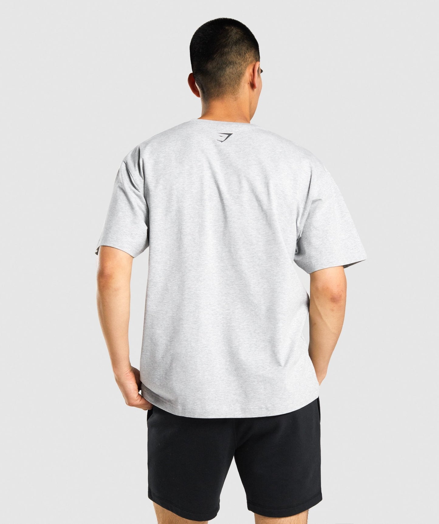 Gymshark GSLC Collegiate Oversized T-Shirt - Light Grey Marl