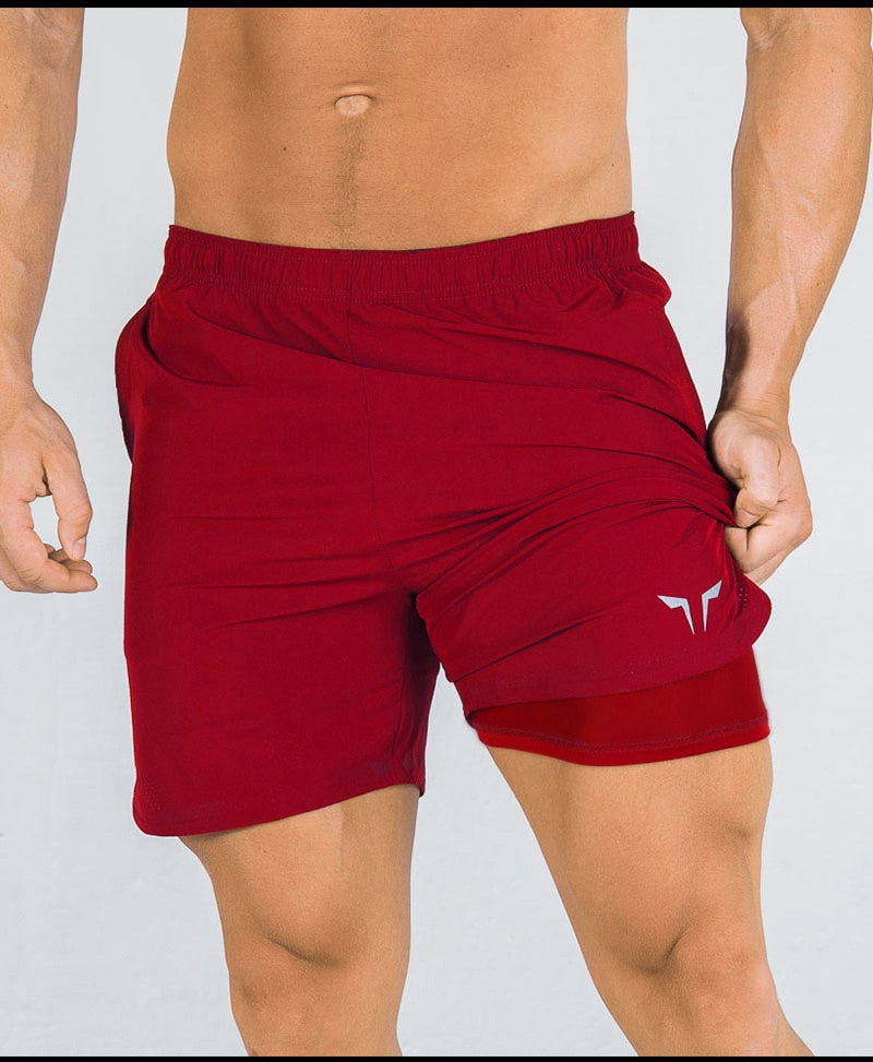 Men's 2 In 1 Sports Shorts