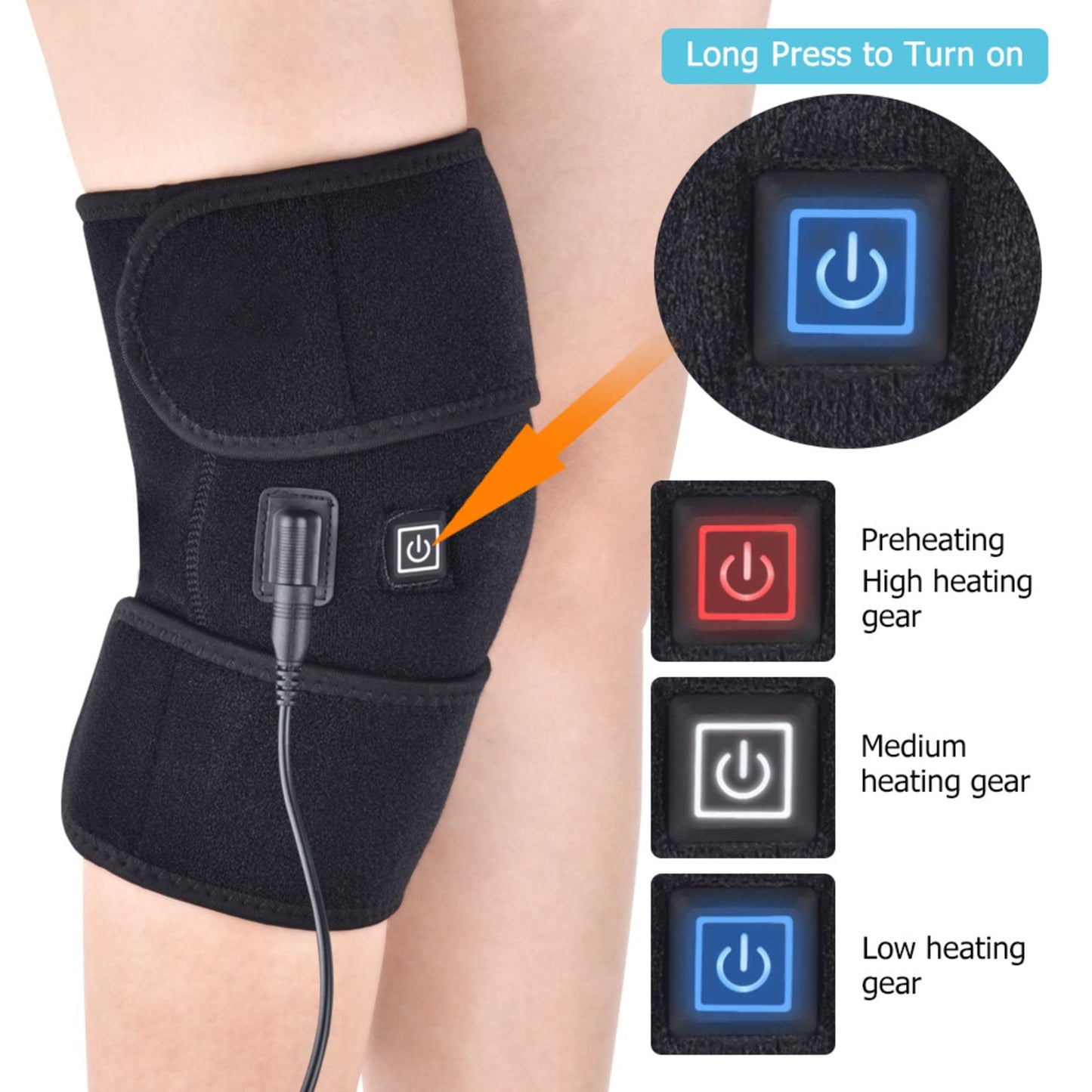 Electric Heated Knee Wrap for Knee Pain Relief