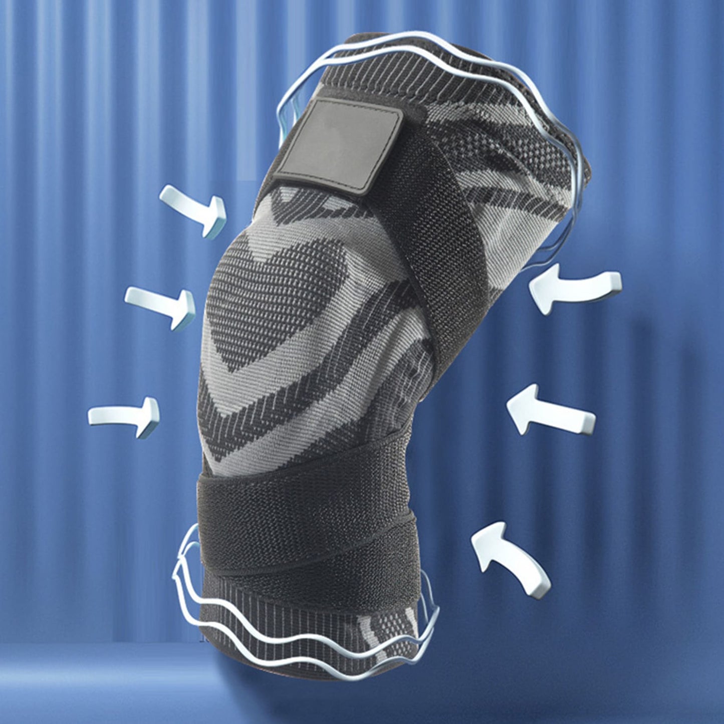 Aofit Knee Support Sleeve with Protective Gel Pad and Spring Stabilizers, Adjustable Removable Compression Straps, 1 Pair