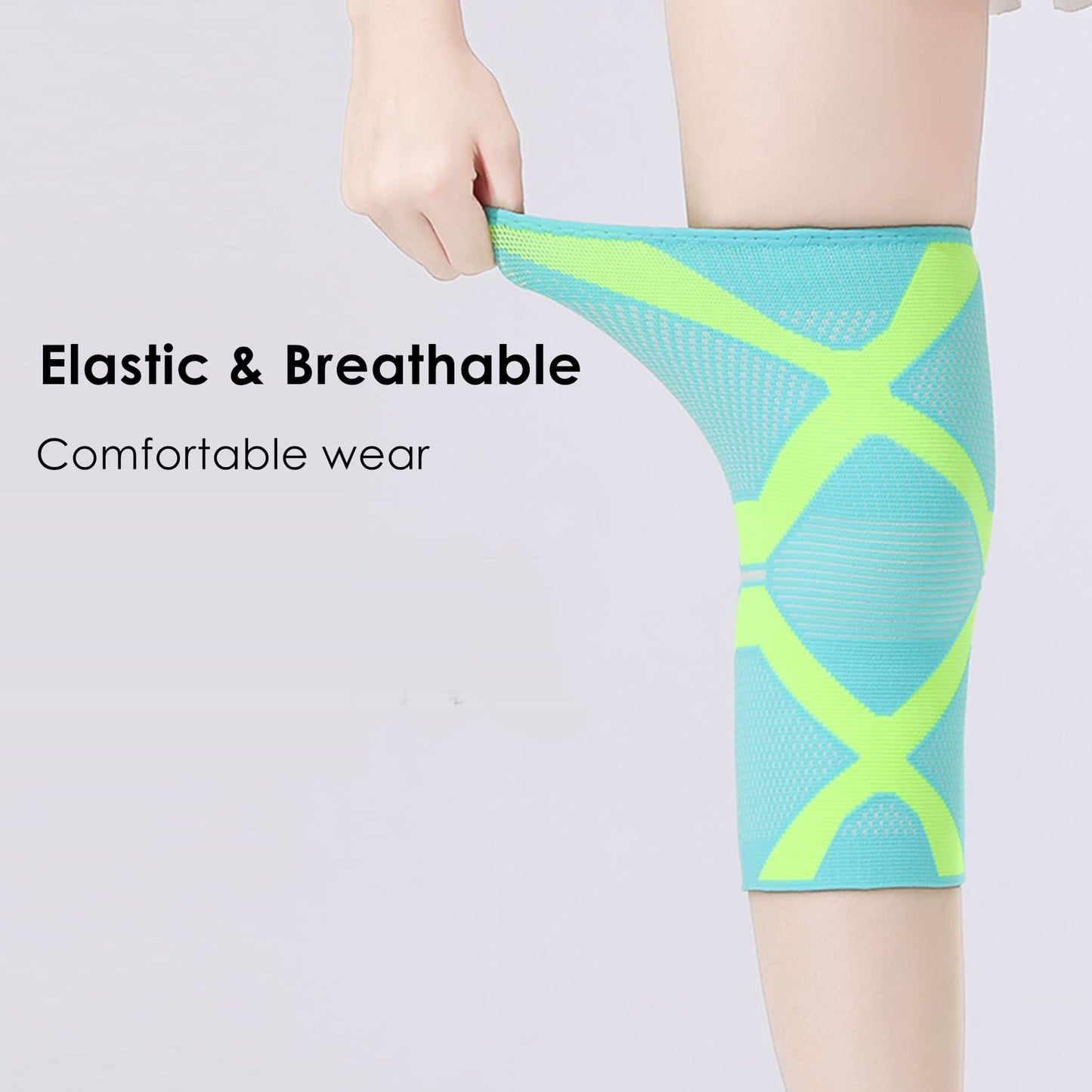 Aofit Knee Sleeve with Firm Compression, Women’s Athletic Scalloped Hem Knee Support, 1 Pair