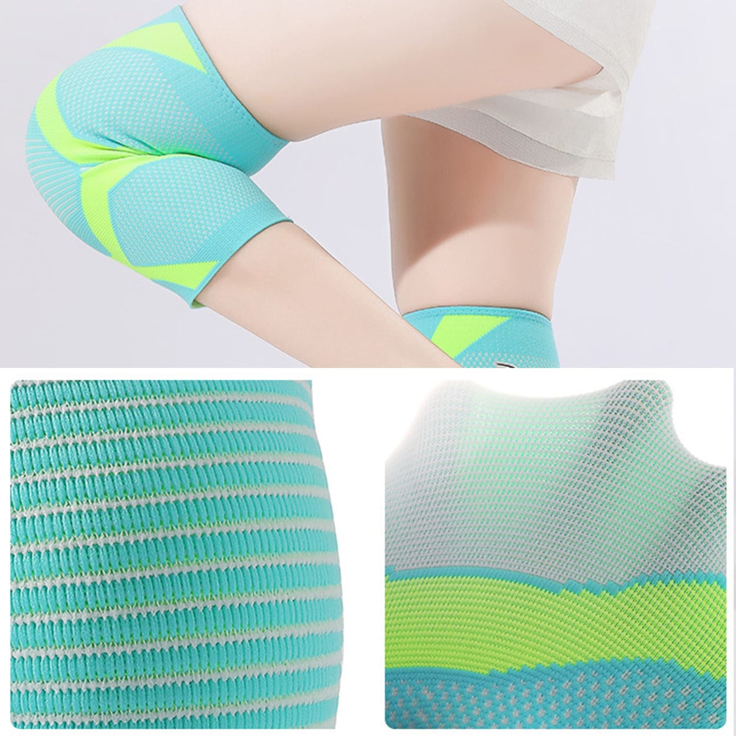 Aofit Knee Sleeve with Firm Compression, Women’s Athletic Scalloped Hem Knee Support, 1 Pair