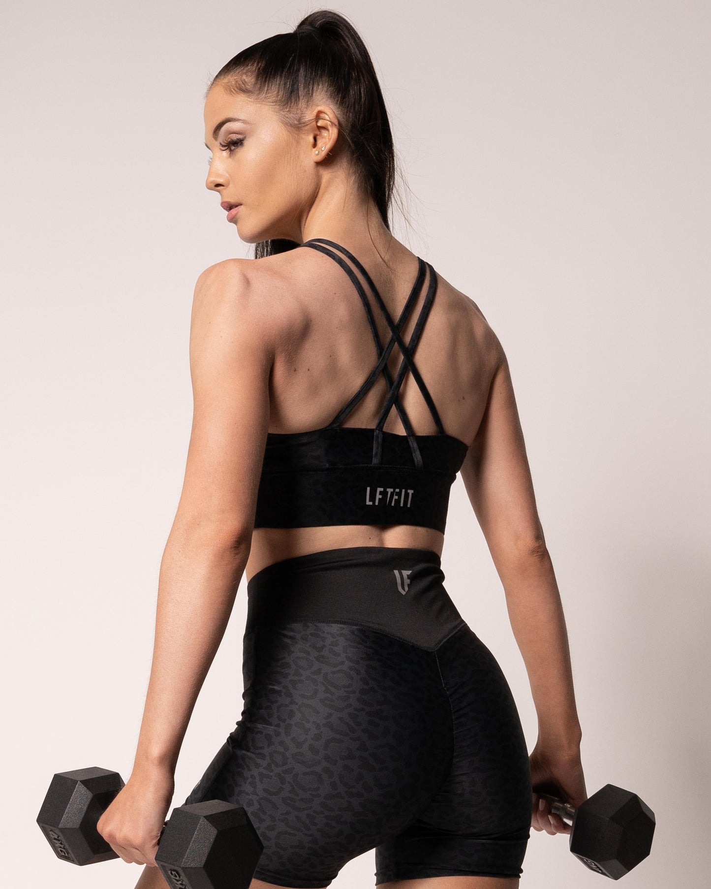 LF Leopard Crossover Sports Bra