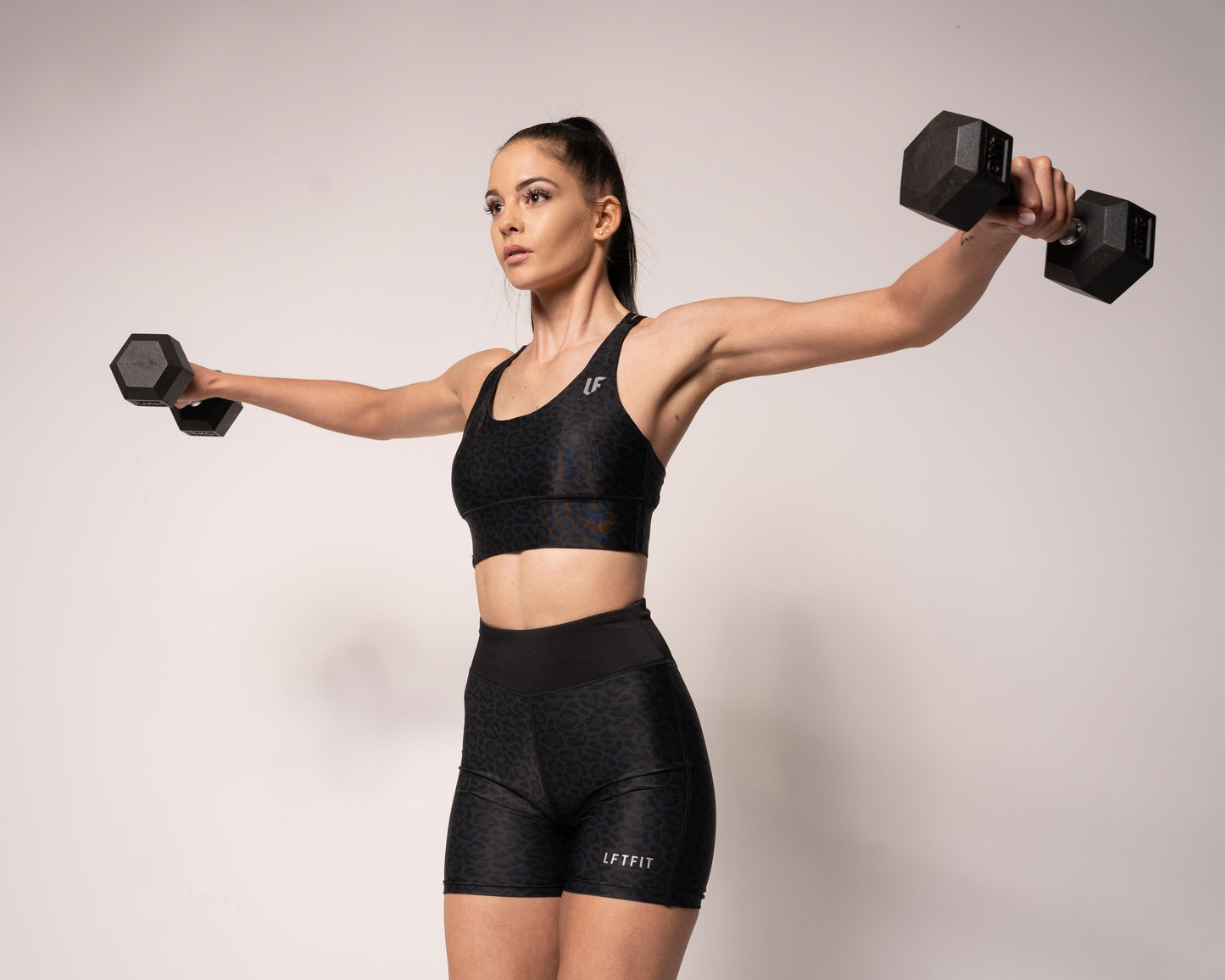LF Leopard Crossover Sports Bra